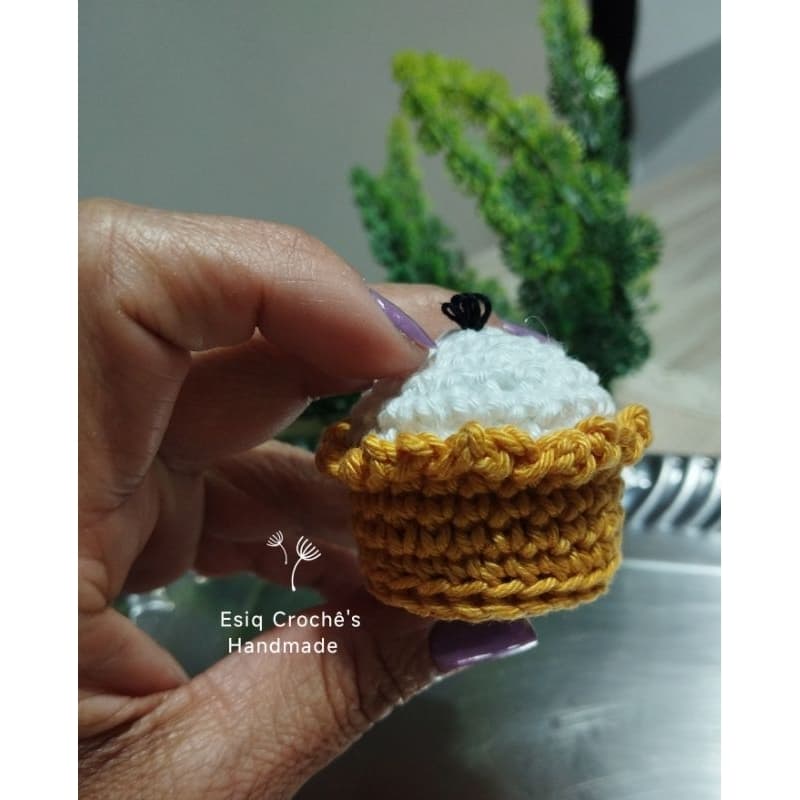 Kit 4 Docinho Beijinho Decor Amigurumi Artesanato Crochê - Coleção Confeitaria Presente Mimo Lembrança
