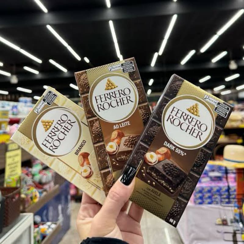 Tablete Ferrero Rocher chocolate importado 90g