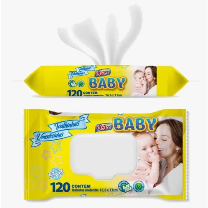 Lenço Umedecido Baby c/ 120 unidades