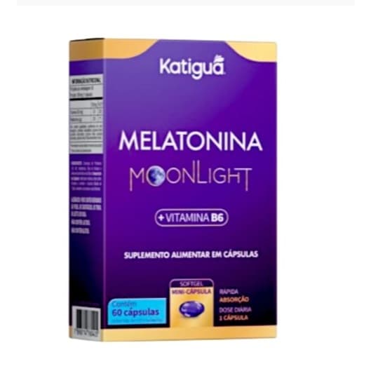 Suplemento Alimentar Katiguá Melatonina Moonlight+Vitamina B6 60 Cápsulas
