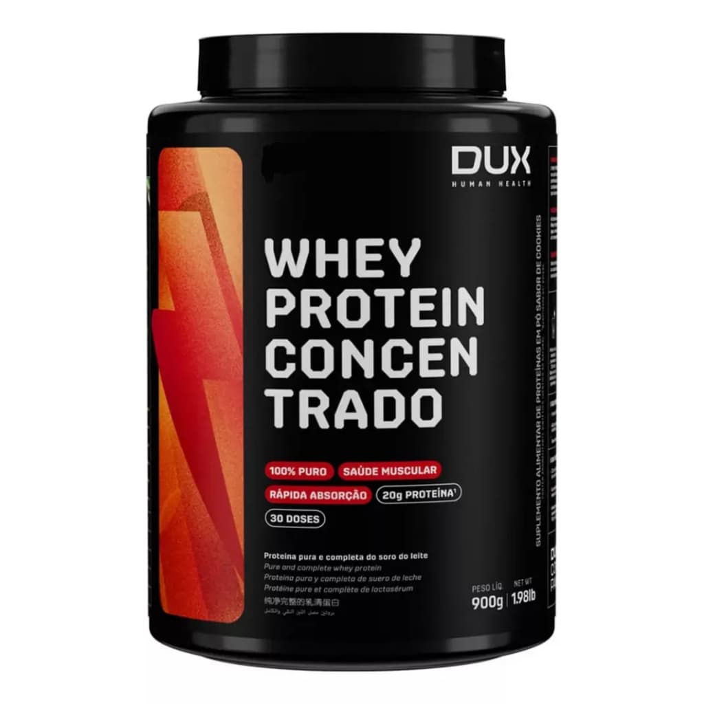 Whey Protein Concentrado Chocolate Branco Dux Human Health 900g