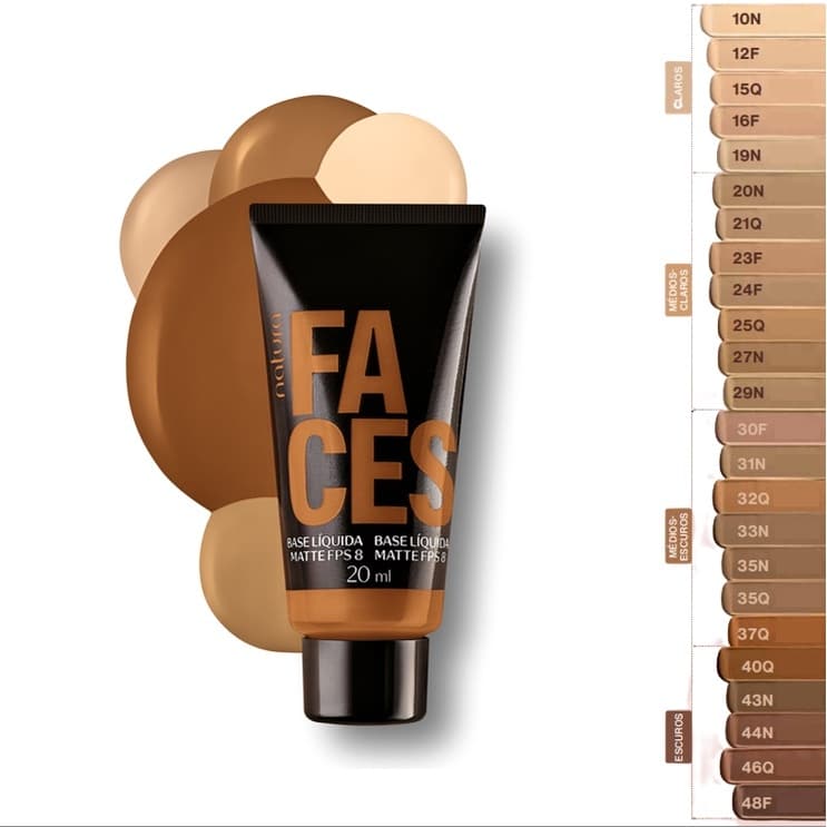 Base Líquida Checkmatte Faces - Natura