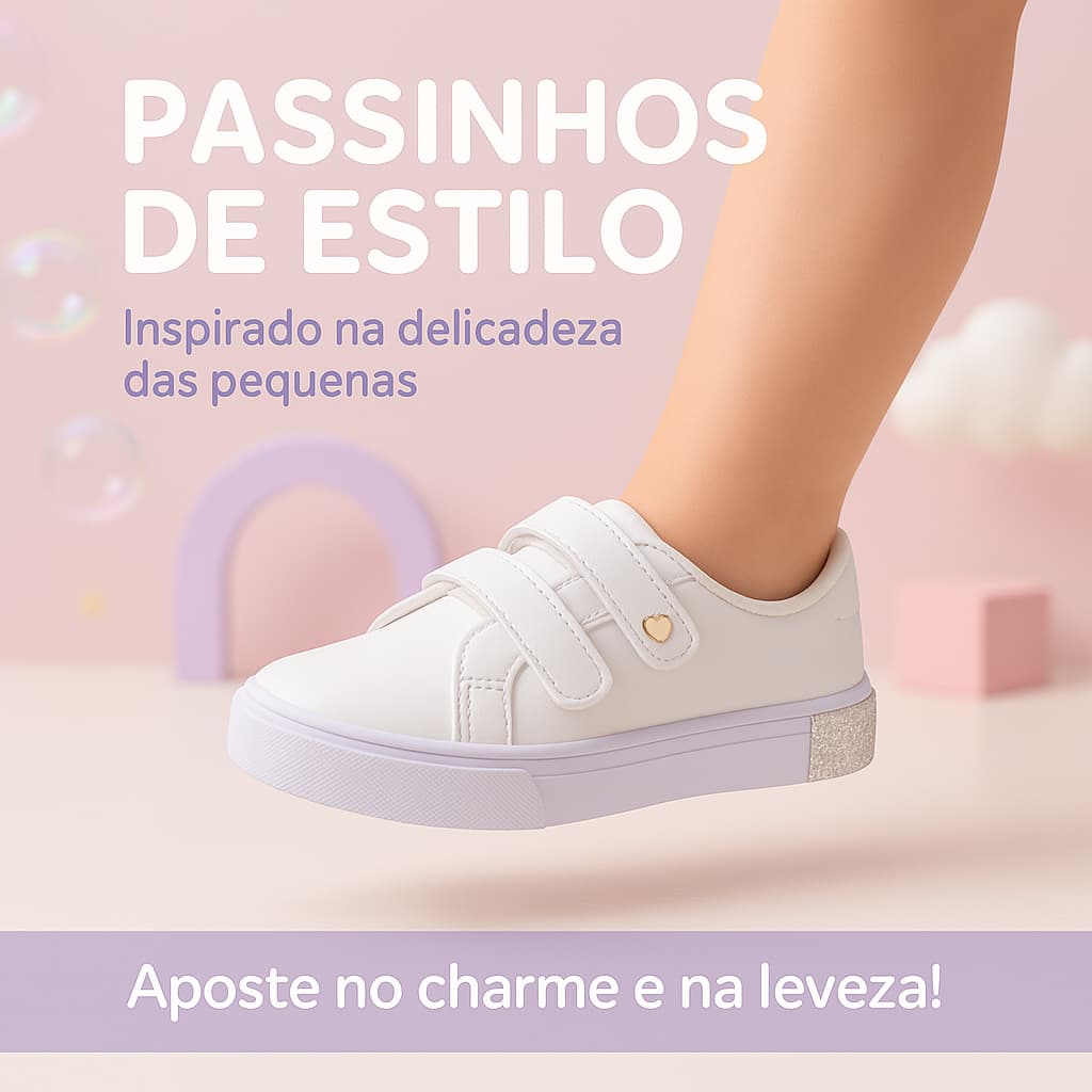 Tênis Infantil Feminino Escolar Confortável 25 ao 36 Velcro - Envio Imediato