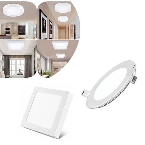 Luminária Painel Led 12w 18w 25w Branco Frio Quente Neutro Quadrado Redondo Sobrepor Embutir ULTRA