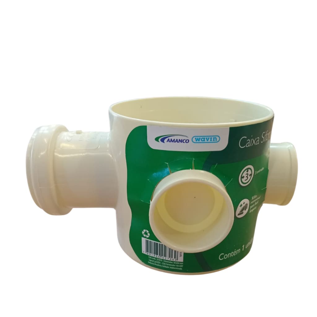Caixa Sifonada Amanco 100x100x50 Para Banheiro Área De Serviço Esgoto Original