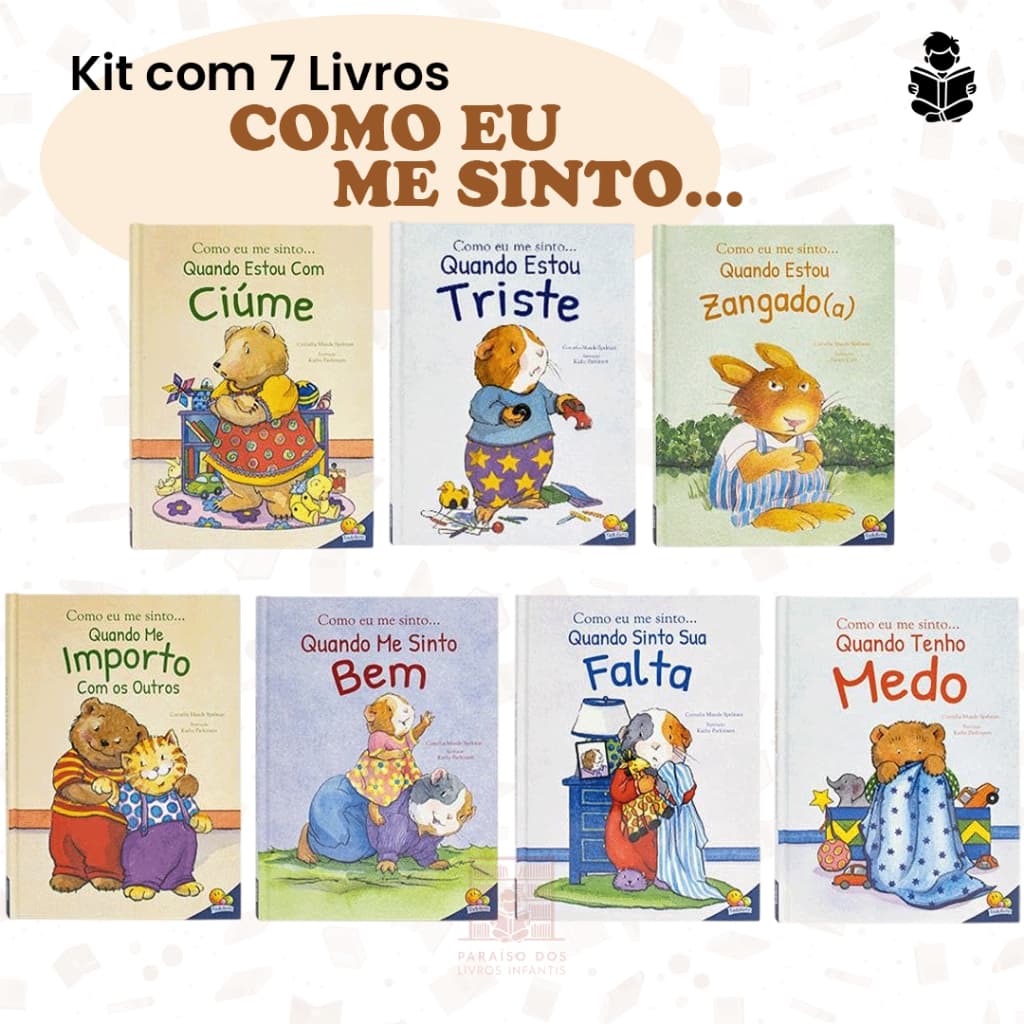 Kit com 7 Livros - Como Eu Me Sinto-Capa Mole