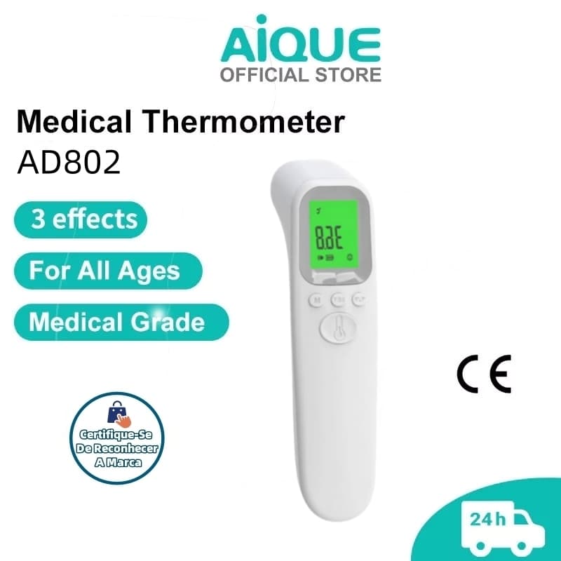 Termômetro Digital De Raios Infravermelhos Testa Medição Temperatura Bebês Adultos（Modelo:AD802）