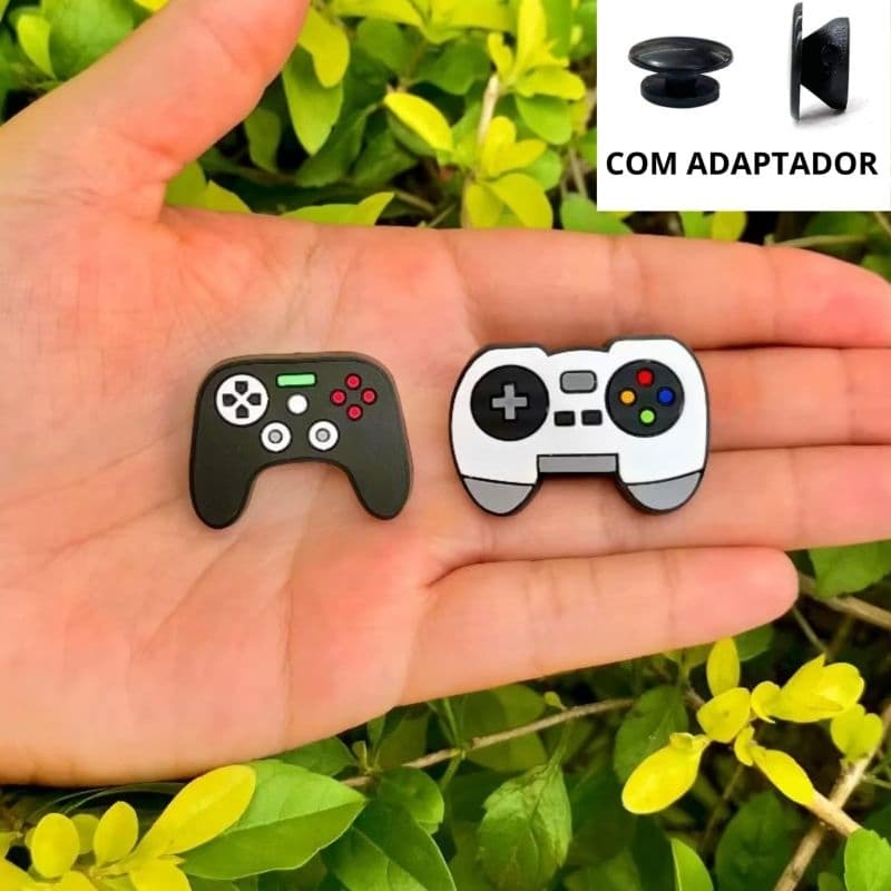 Kit 2 Pins Controle Video Game Apliques emborrachados