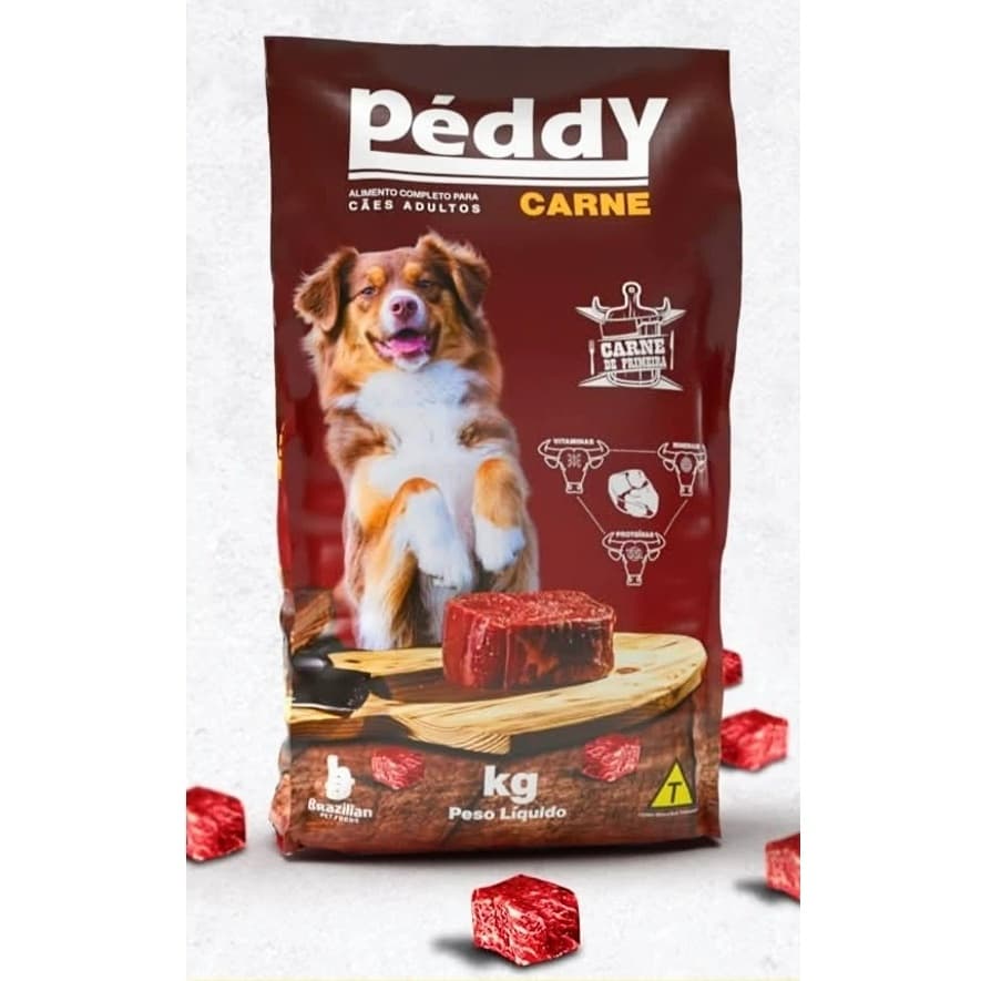 Ração Para Cachorro 15kg Peddy, Vira lata, Natucâo Carne - Ração para Cão Adulto Premium 15Kg