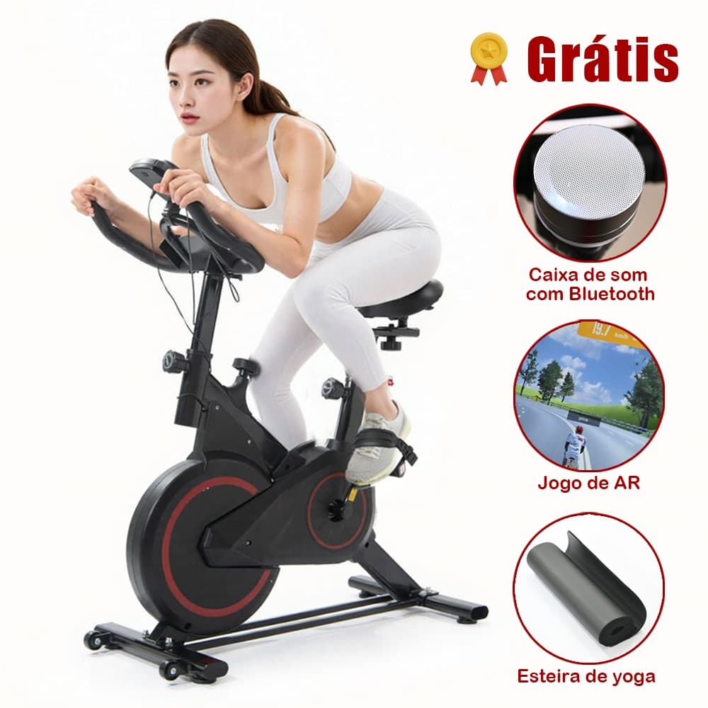 Novo🔥 ​Bicicleta Ergométrica Compacta Silenciosa - Design Aerodinâmico Multifuncional