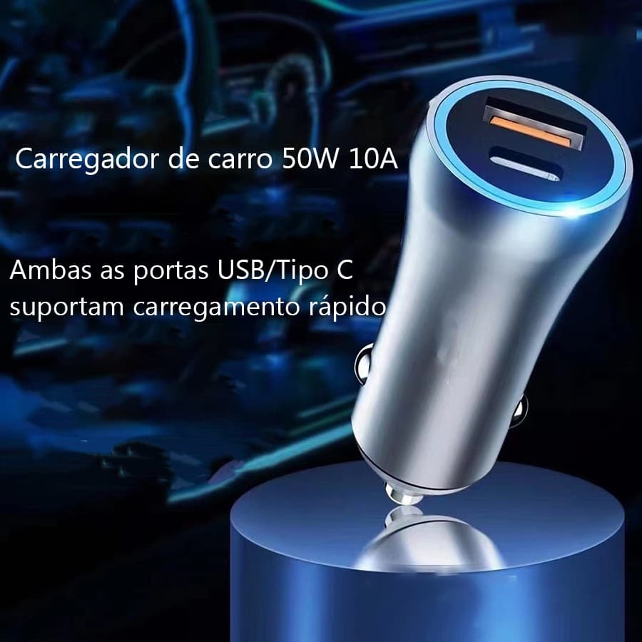 Kit de carregador de carro de alta potência de 50W kit de carregador de carro 10A controle inteligente de temperatura
