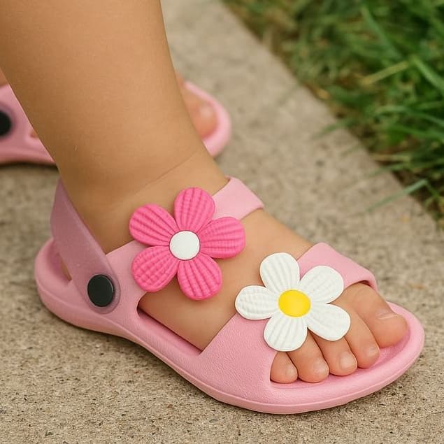 Papete Infantil Menina Sandália Feminina Sandália Leve Confortável Macia Maria Fiore