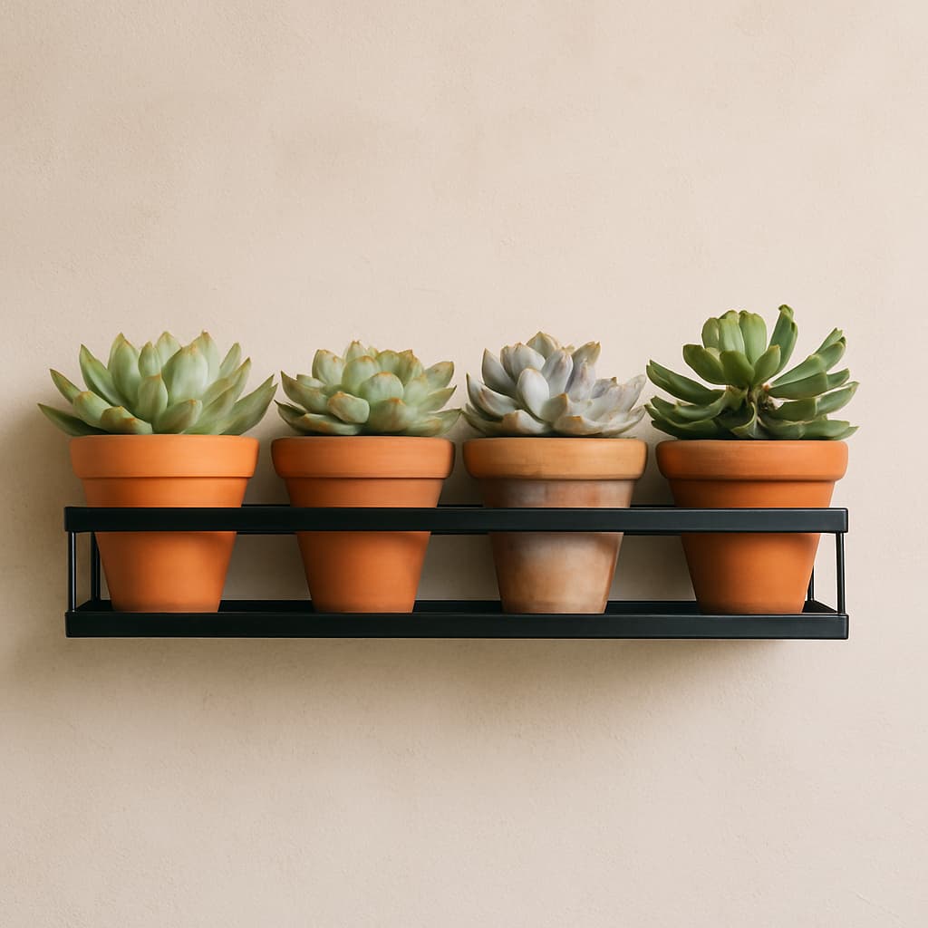 Suporte Prateleira Vaso Plantas Suculentas Fixo de Parede Aço Reforçado Antiferrugem Envio Imediato