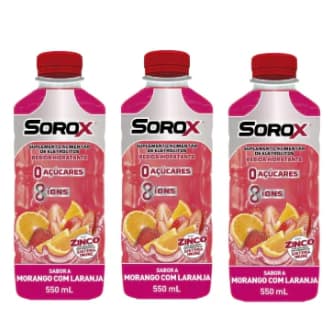 KIT 03 Sorox Morango com Laranja 550ml