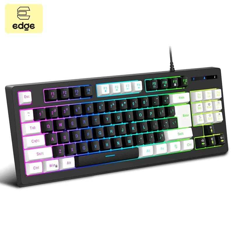 Teclado com fio de 98 teclas com toque mecânico, compatível com desktop, notebook, escritório e jogos.