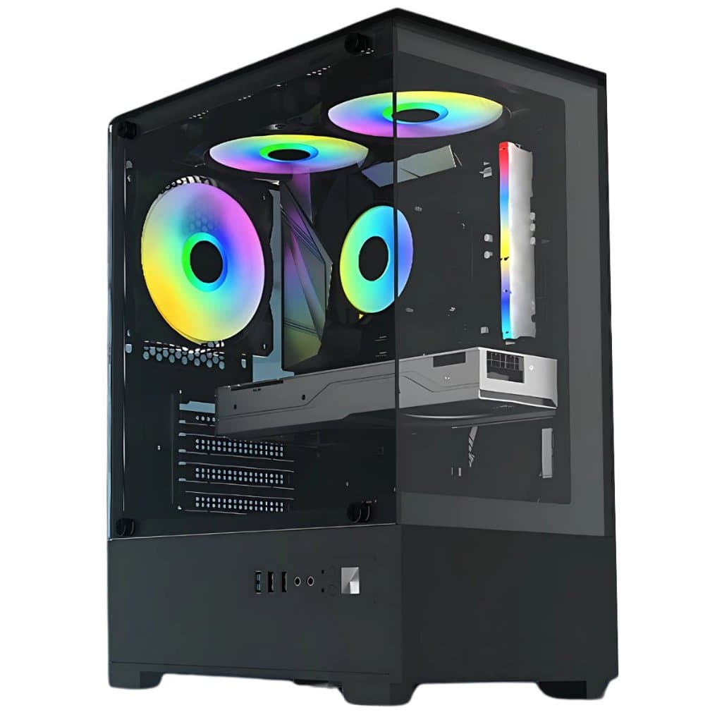 CPU Gamer Intel Core i5 14400F 16GB Ram 512GB SSD GeForce RTX 3050 6GB Gabinete Aquário RGB Computador Desktop