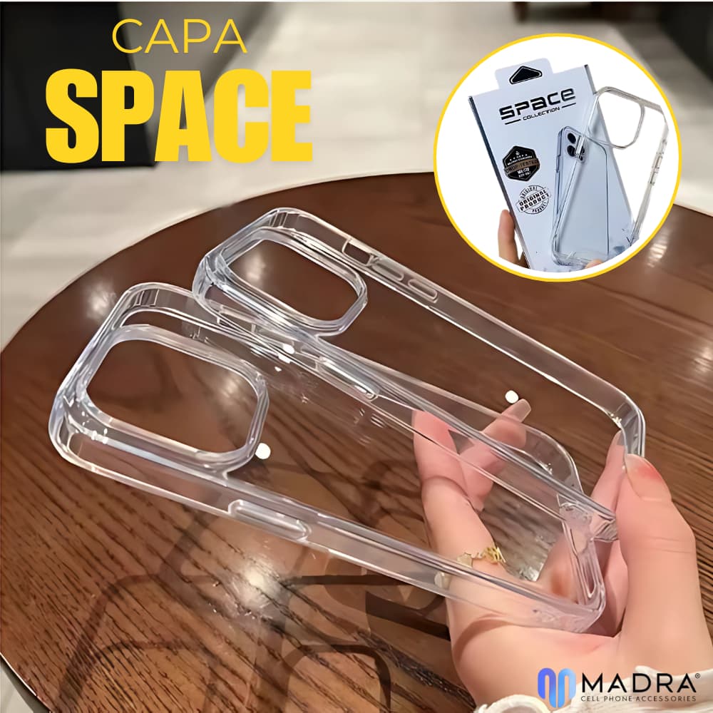 Capa Protetora Celular Capinha Transparente Space IPHONE XR/11/12/13/14/15/16/17 PRO/ PROMAX/ AIR