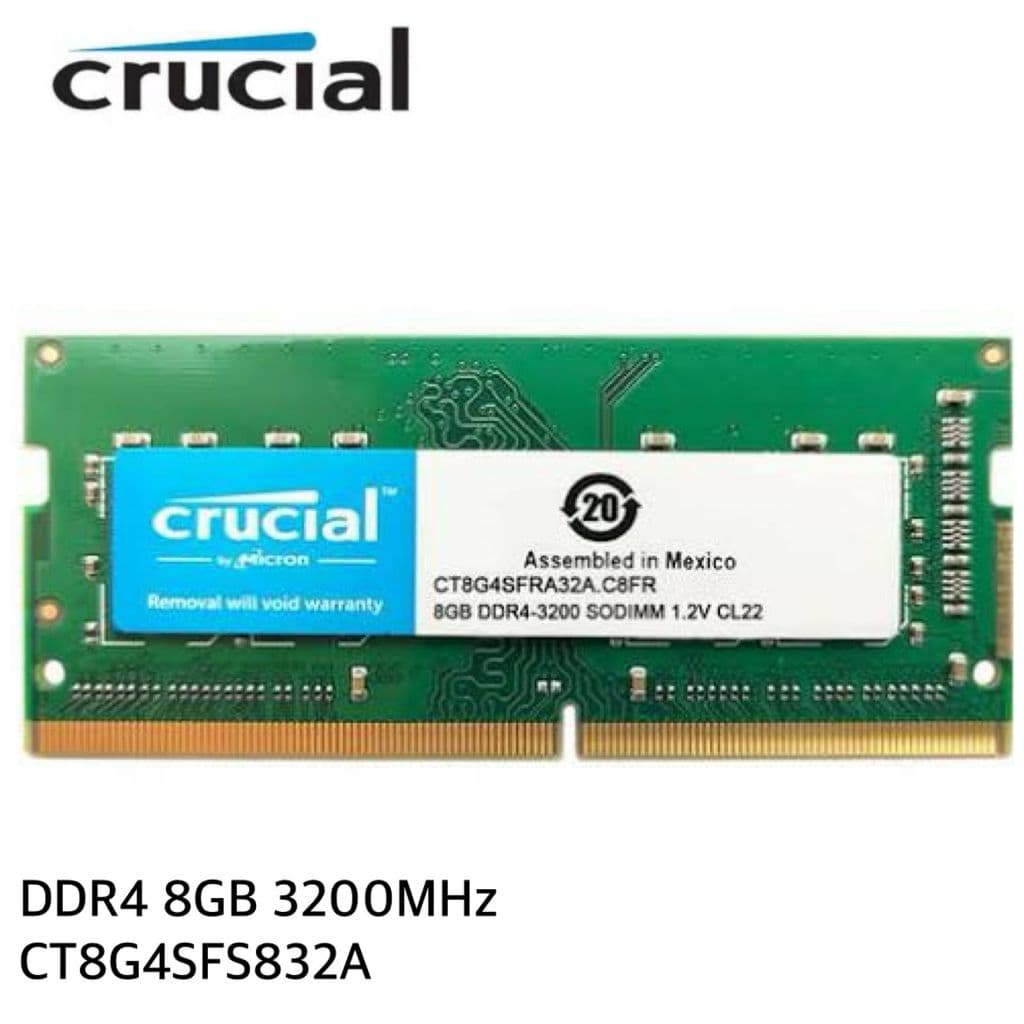 Memória RAM Crucial 8GB DDR4 3200MHz - SODIMM para Notebook