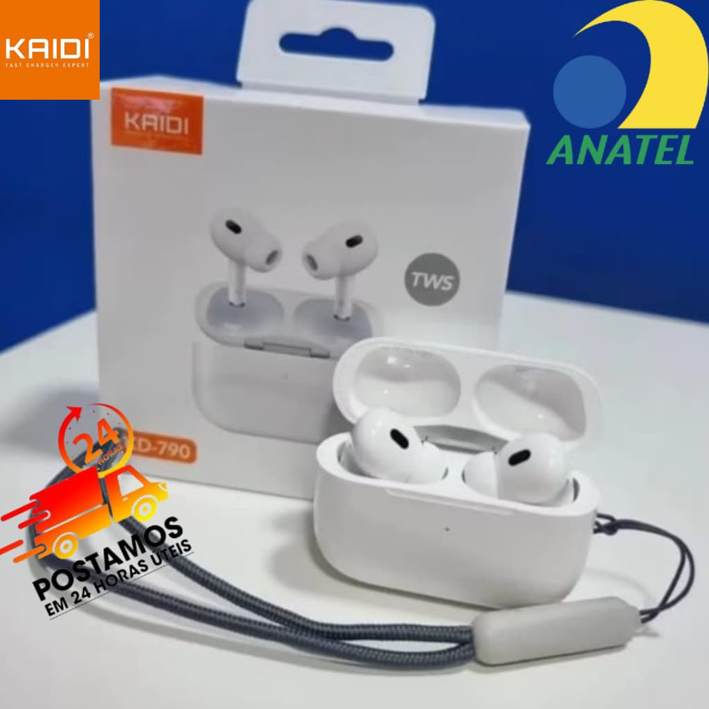 Fone De Ouvido Sem Fio Bluetooth Original Kaidi KD-790/KNC5603 TWS Touch Microfone + Case Promoção