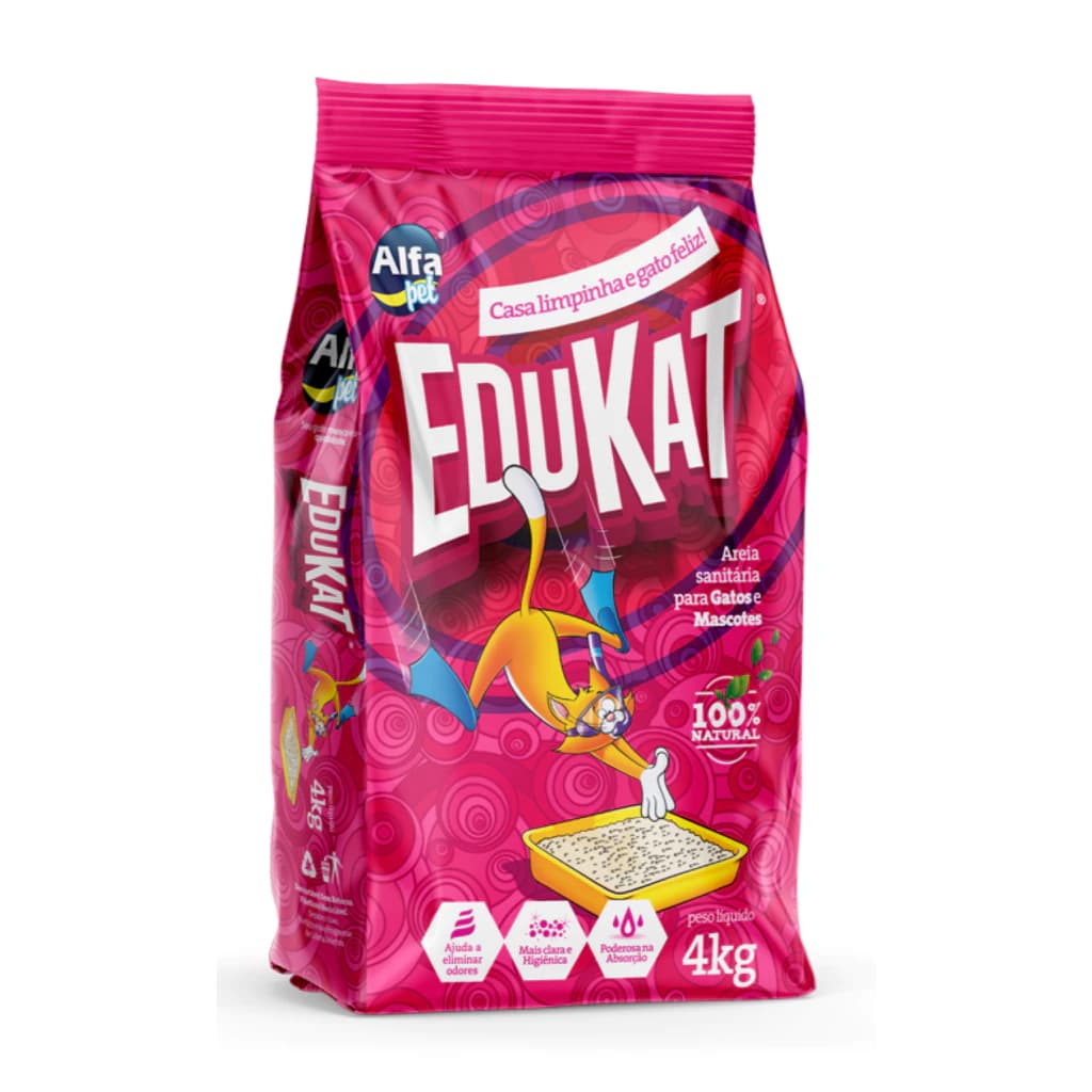 Areia de Gatos Higiênica Sanitária  Edukat