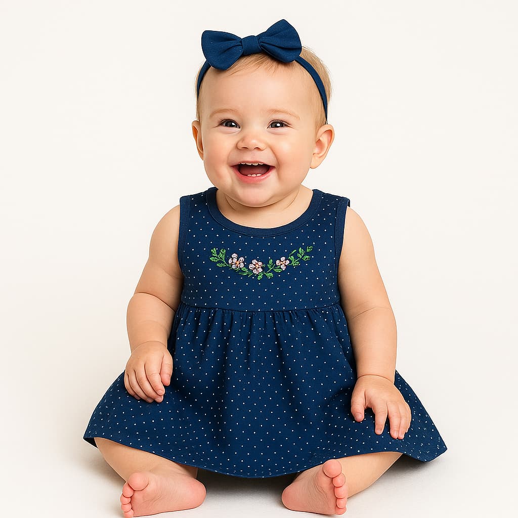 Vestidos Infantil Bebê Menina Básico Super Confortável Lançamento