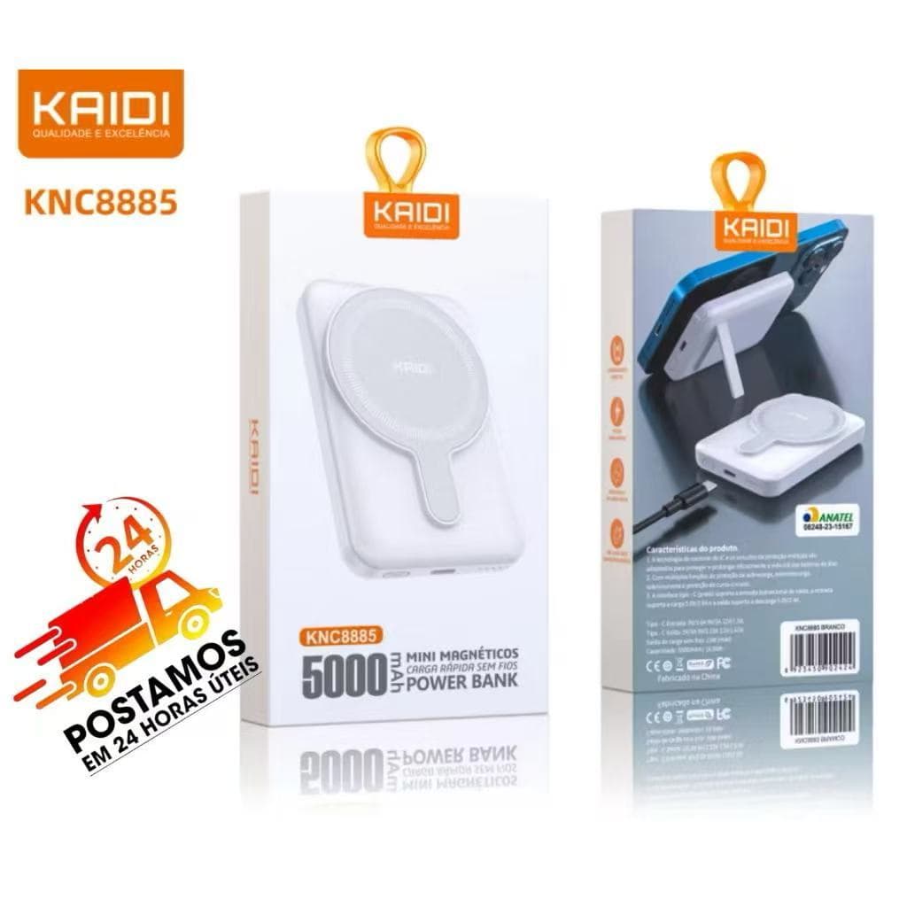 Carregador Power Bank Portátil De Bolso Rápido Indução 5000 Mah Kaidi Kd 8885