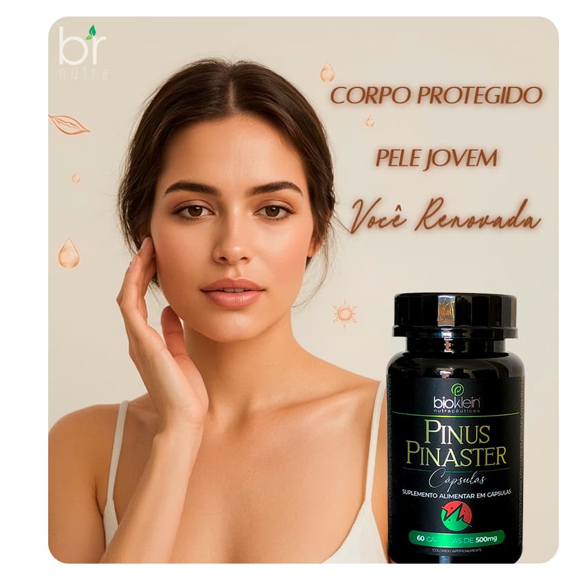 Suplemento com Pinus Pinaster + Vitamina E + Vitamina C | 60 capsula 500mg