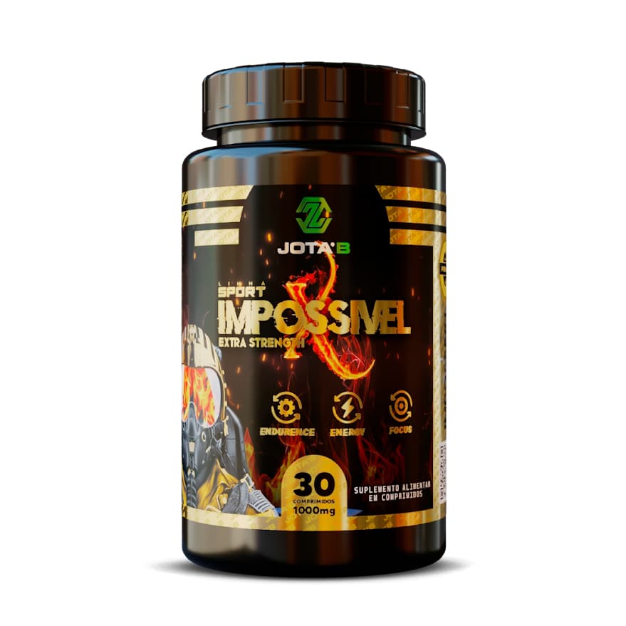 Pré treino - IMPOSSÍVEL X - 1.000mg - Força e Resistência no seu treino