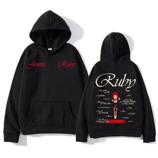 Moletom Canguru Blusa de frio com capuz Algodão Unissex Inverno Casaco Ruby.