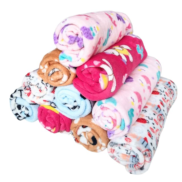 Kit 2 Manta para Bebê Cobertor Infantil Microfibra Estampada 1,00 M X 80 cm Enxoval