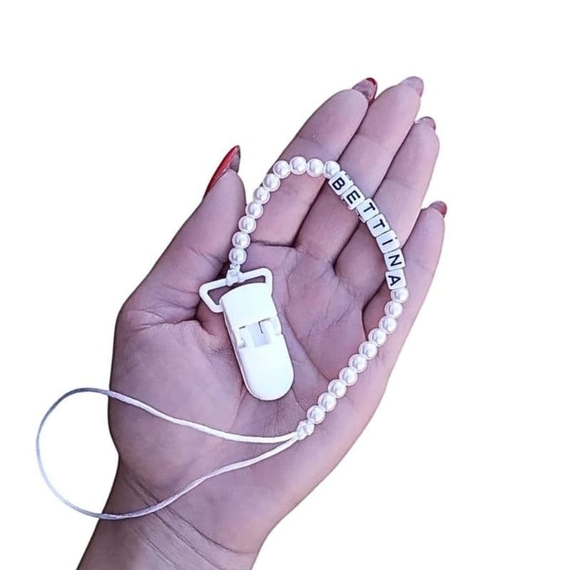 Prendedor De Chupeta Personalizado Com Nome Do Bebê Grampo kit mamadeira  Bebê Com Corrente/Clipe/Suporte/Antiqueda