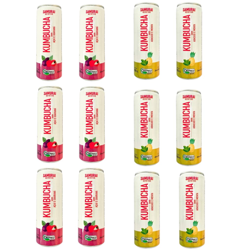 Kit 12 und Kombucha 350ml Lata - Samurai Nutrition