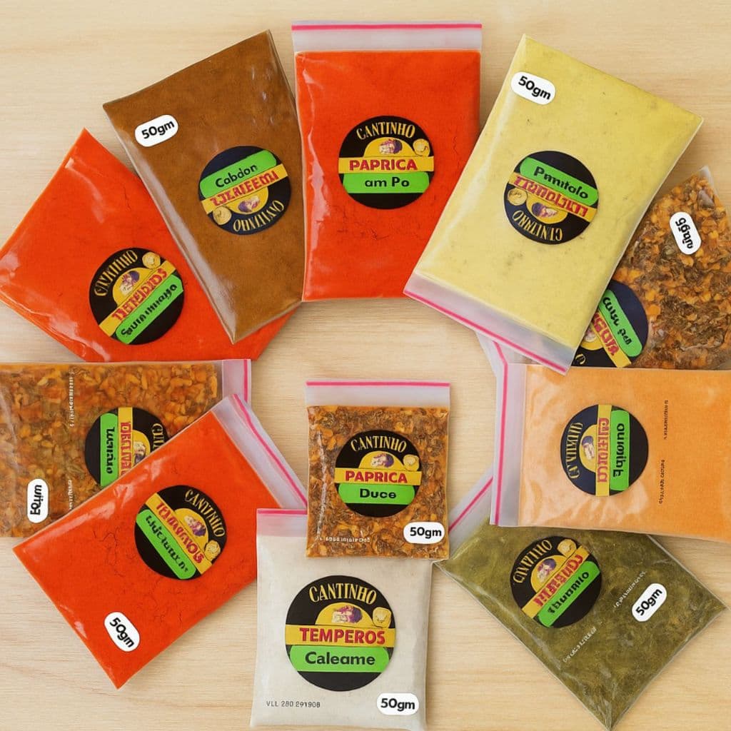Kit 18 Temperos E Especiarias E Condimentos Naturais De 50g Cada