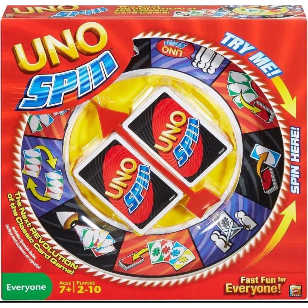 Jogo De Cartas Uno Spin Roleta Giratória Lançamento Diversão Família
