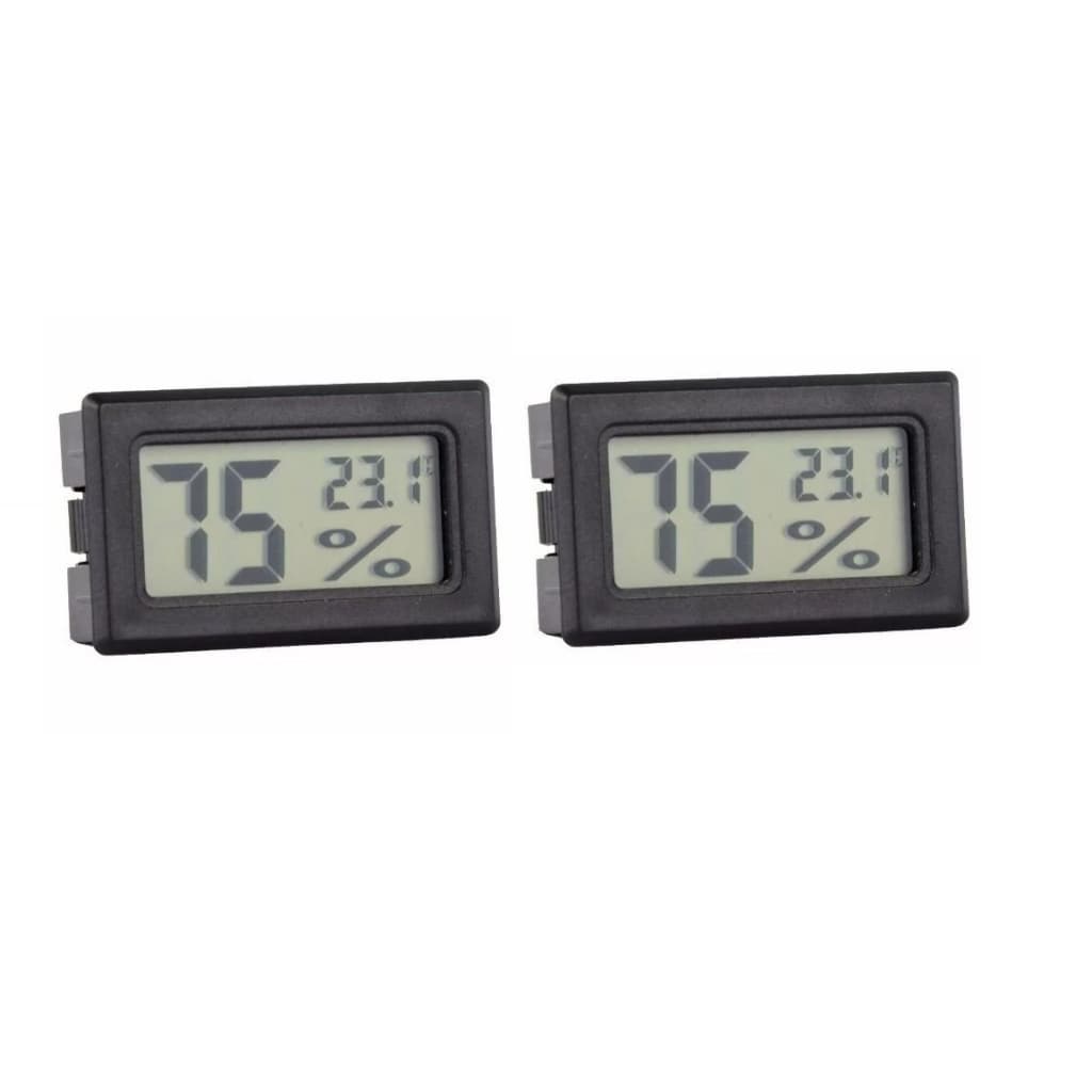 Kit 2 Termo-higrometro Embutir com Display Digital Termometro