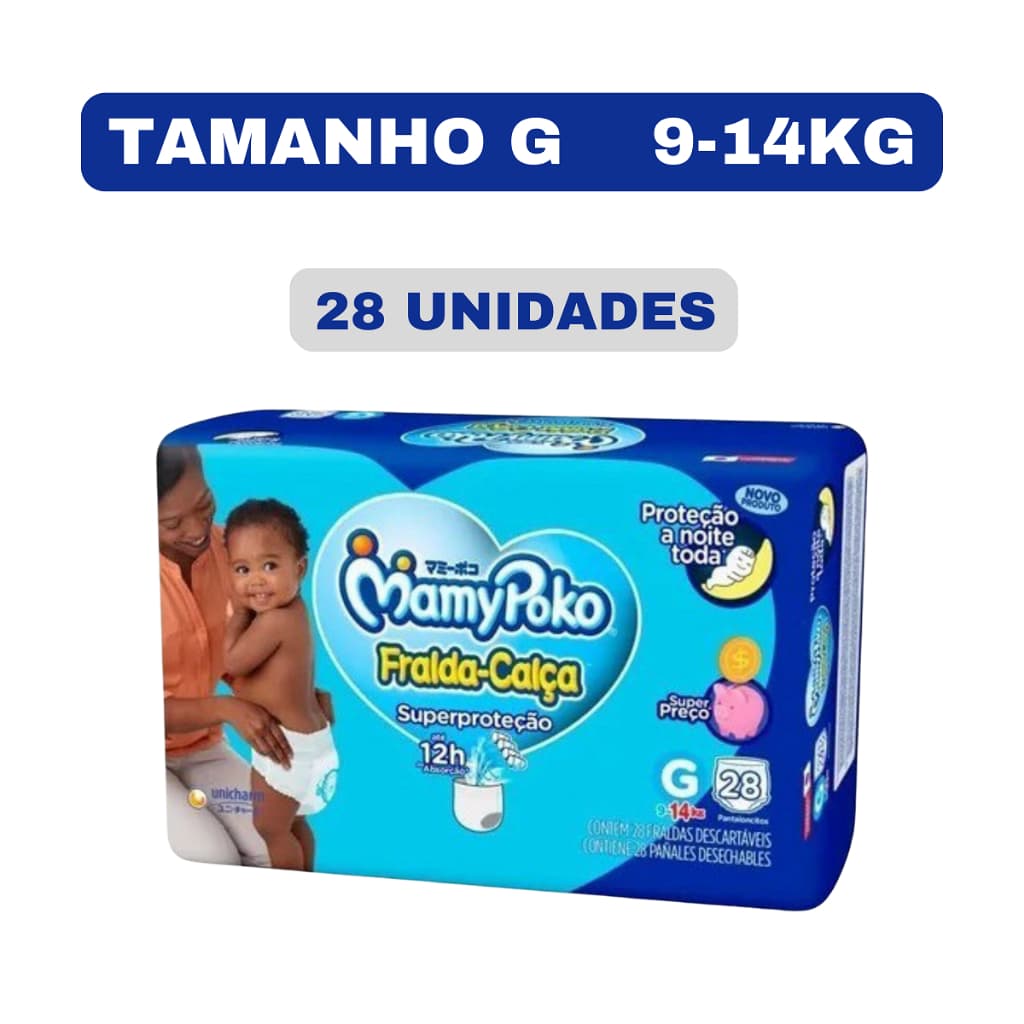 Fralda Calça Descartável MamyPoko Superproteção G
