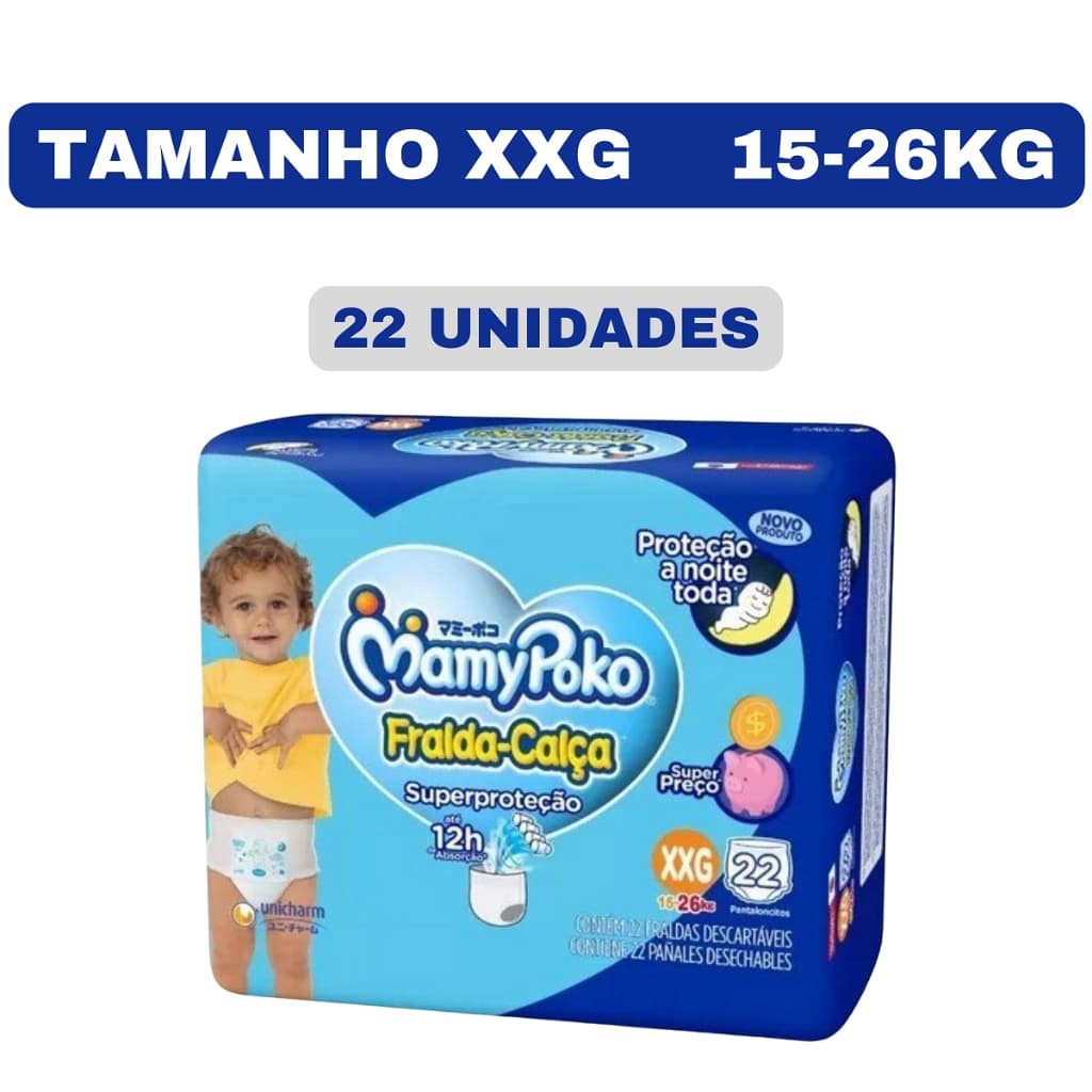 Fralda Calça Descartável MamyPoko Superproteção XXG
