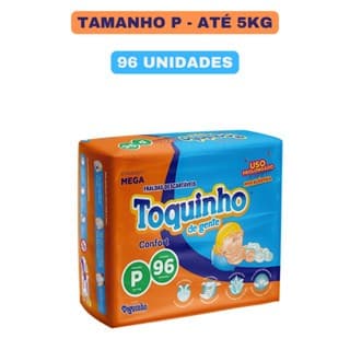 Fralda Descartável Toquinho De Gente Confort Sec Super - P 96 fraldas por pacote