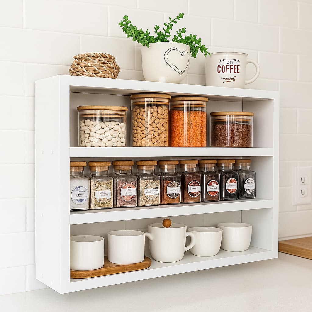 SUPORTE PORTA TEMPERO NICHO EM MDF 44CM PRATILEIRA DE PAREDE PRATELEIRA ARMARIO ORGANIZADOR COZINHA LINDO