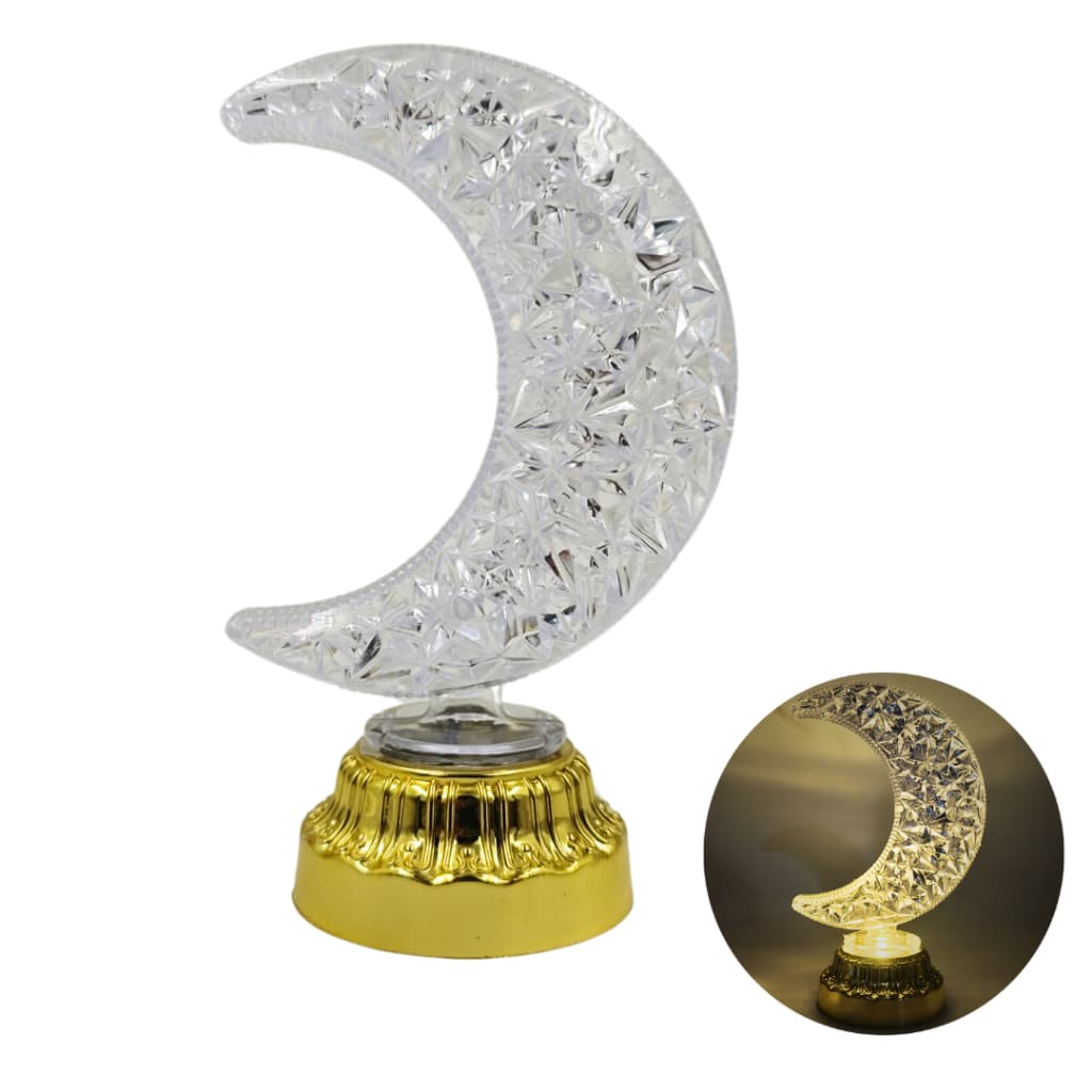 Abajur Decorativo Mini luminária Led Lua 16cm Bateria