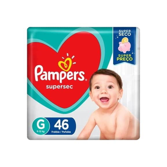 Fralda Pampers Supersec G – 46 unidades
