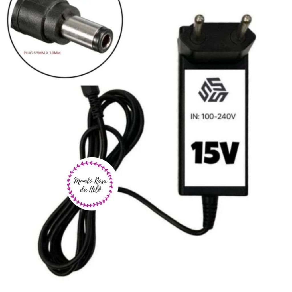 Carregador Para Parafusadeira GSR1000 Smart Modelo 3 601 JF4 0E2 Plug 6,0mm x 3,4mm
