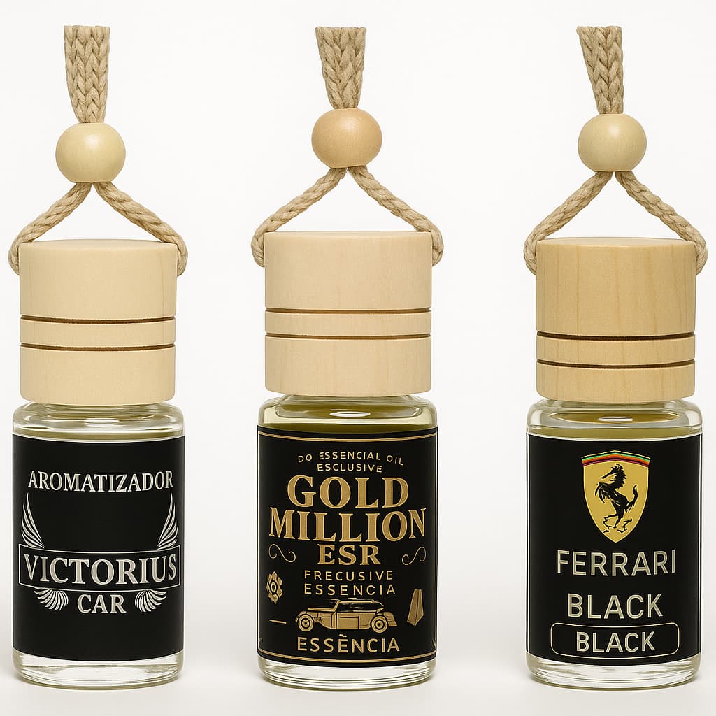 Kit 3 Cheirinho Carro de Luxo Importada Carro Aromatizante Automotivo Essência Concentrada