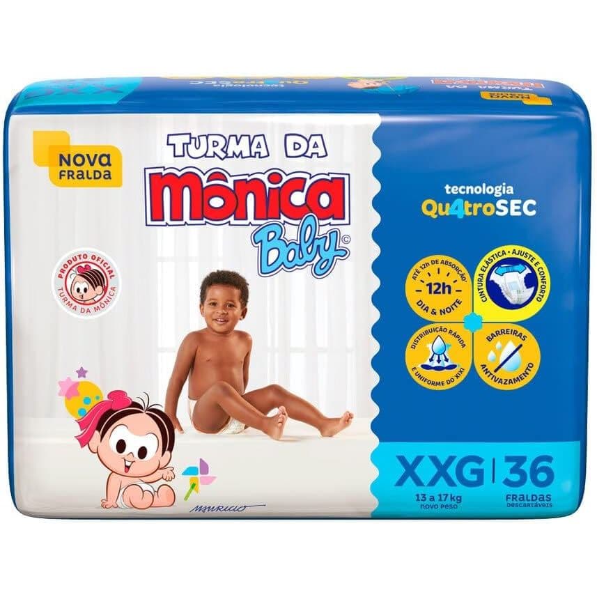 FRALDA TURMA MONICA BABY MEGA XXG 36UN