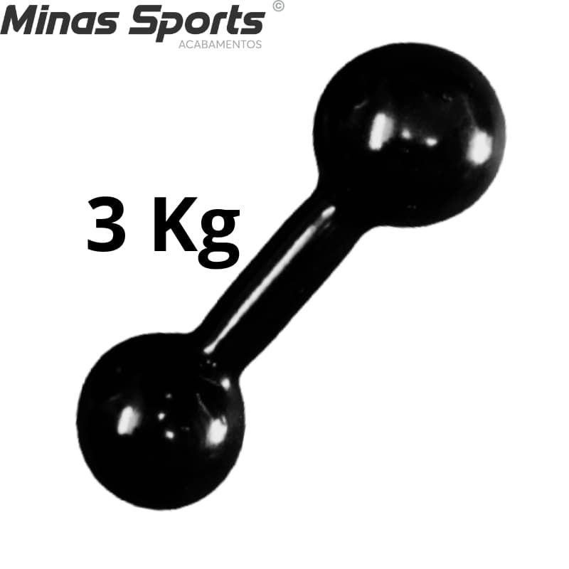 Peso Halter 3 Kg Premium Emborrachado/ Treino Musculação Academia Exercício