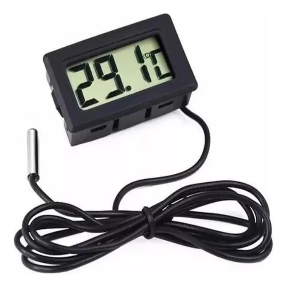 Termômetro Digital com Sonda e Pilha LR44 – Precisão de -50°C a 110°C, Display LCD