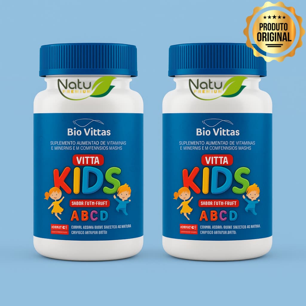 Vitamina Infantil Vitta Kids A-Z Tutti Frutti 120 e 60 Comp Mastigável – Imunidade e Crescimento