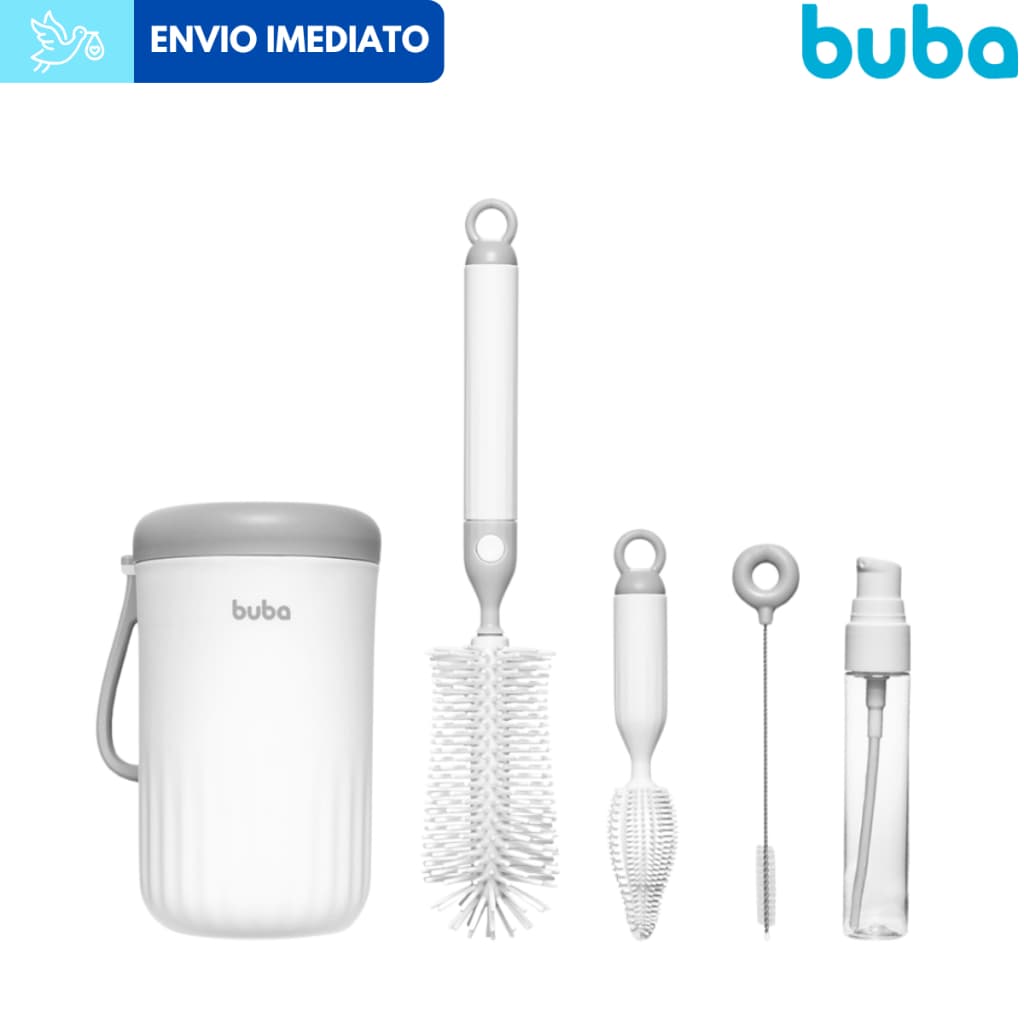 Kit Limpeza de Mamadeira Garrafinha com Estojo Buba