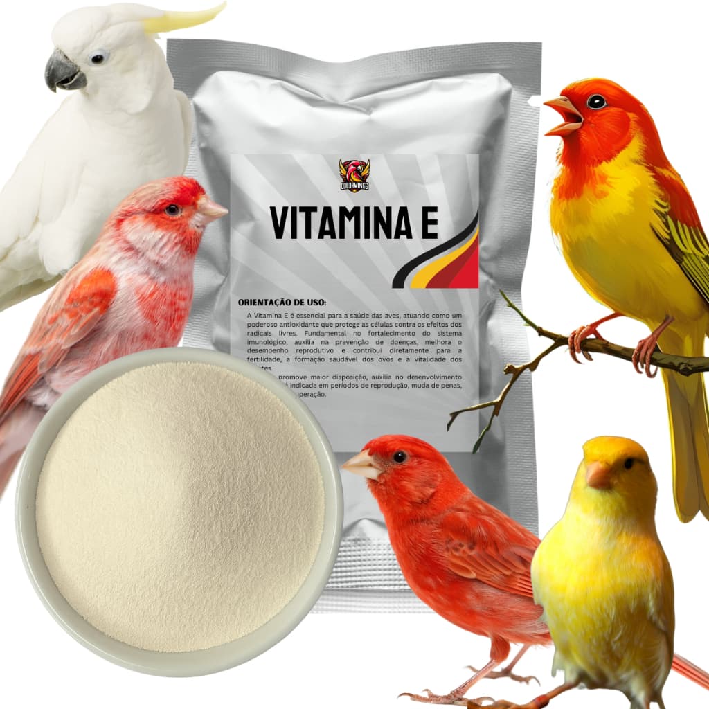 Vitamina E para Canários e Aves Ornamentais – Suplemento Natural Estimula Reprodução Imunidade Vigor