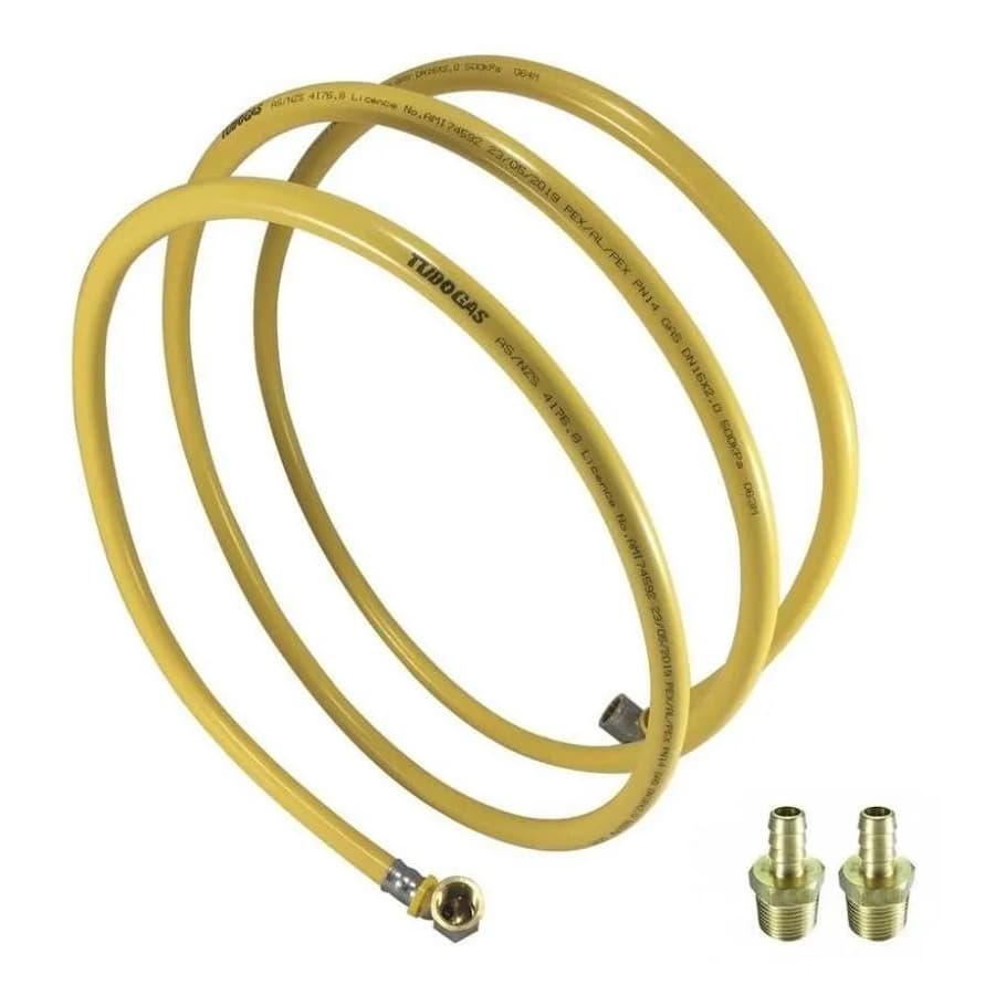 Kit 4.2 Metros Tubo Pex 16mm + Cotovelo + Niple + Válvula BM Crimpado Kit Completo Tubulação Conector
